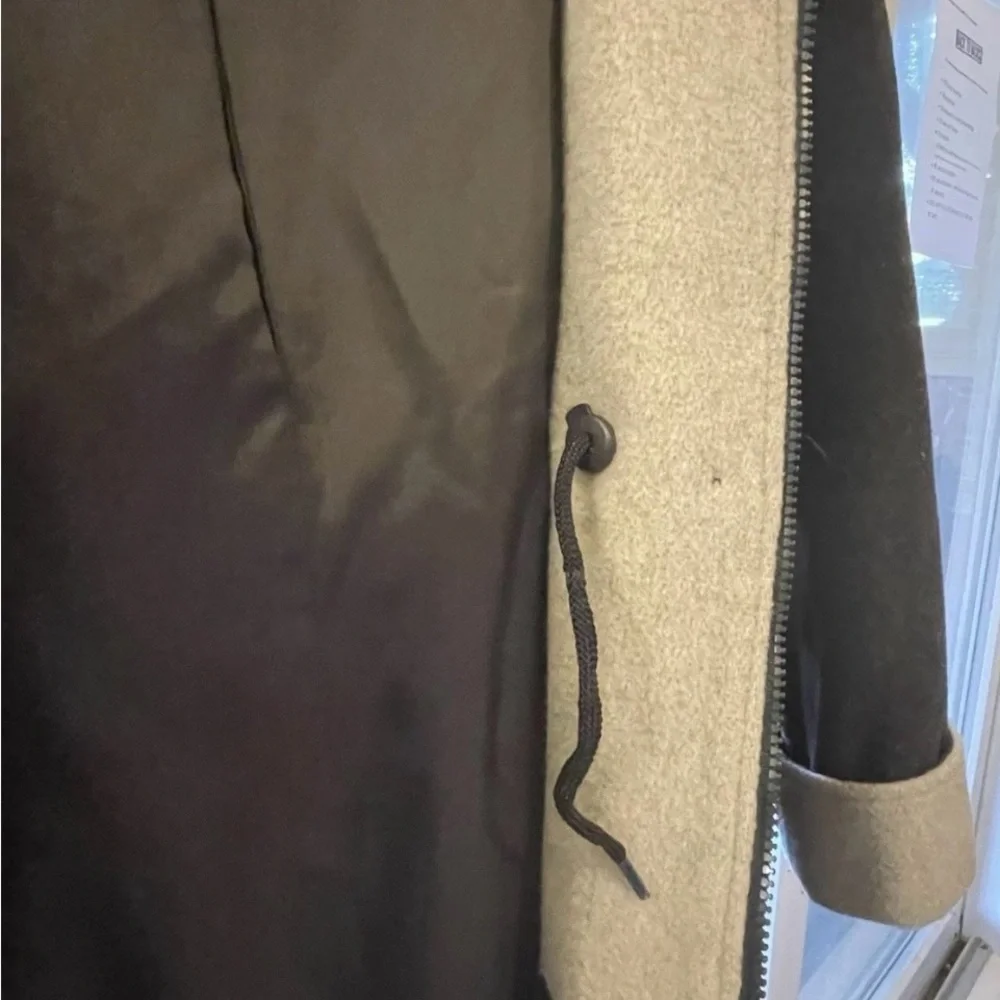 London Fog Women’s Hooded Wool Coat- M-Brown & Tan-Lined - Picture 6 of 15